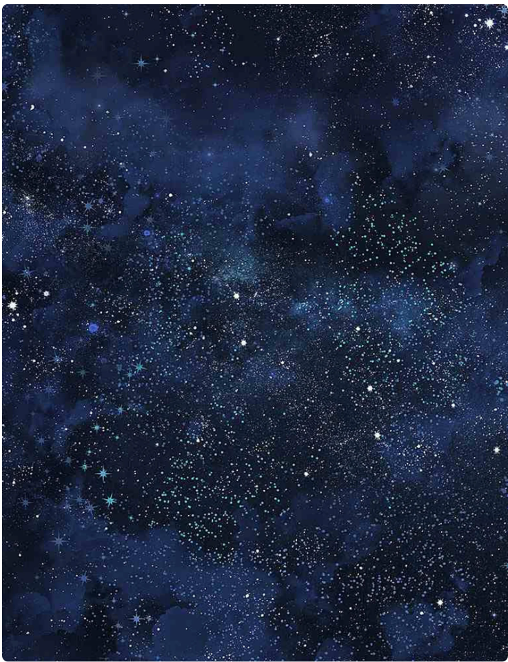 Owl Aways Love You - Twinkling Night Sky Navy CD8349 by Timeless Treasures