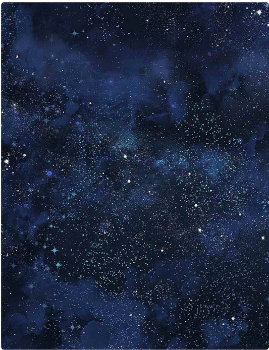 Owl Aways Love You - Twinkling Night Sky Navy CD8349 by Timeless Treasures