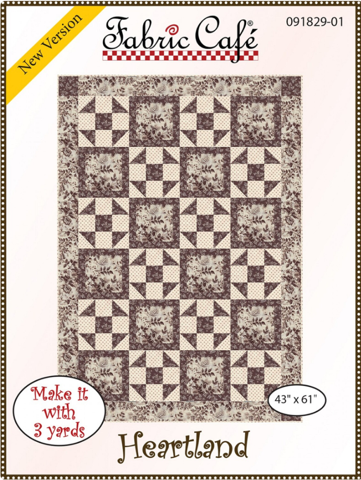 Fabric Cafe - Heartland - 3 Yard Quilt Pattern