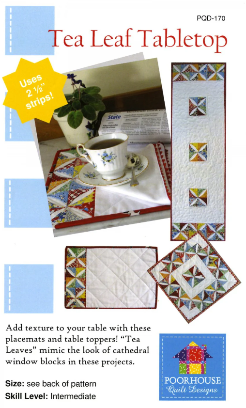 Tea Leaf Tabletop by Poorhouse Quilt Designs