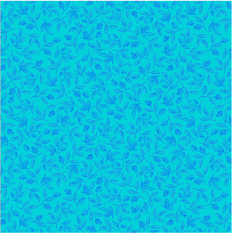 Indigo Garden - Dotted Leaves CD3417 Teal by Timeless Treasures