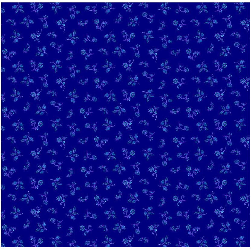 Indigo Garden - Tiny Floral Indigo CD3416 by Timeless Treasures