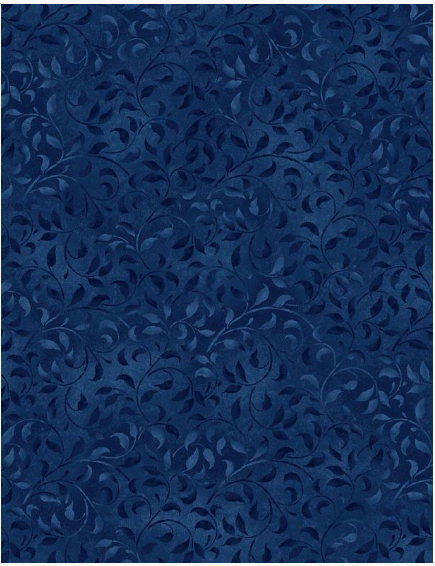 Essentials - Climbing Vines Royal Navy by Wilmington Prints