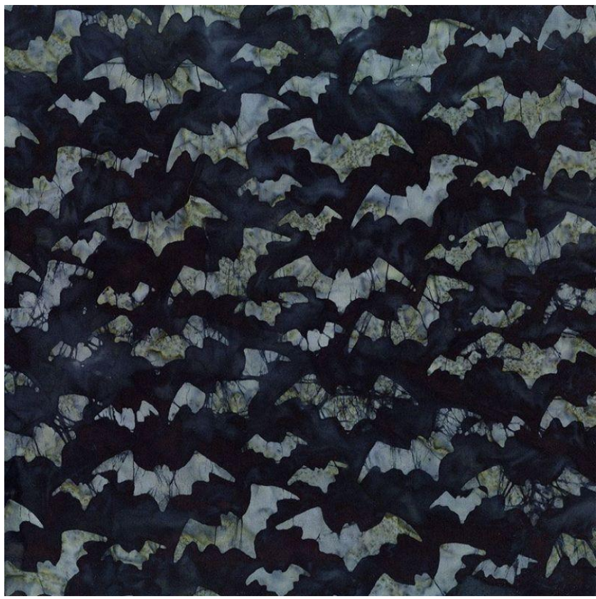 Tonga Spellbound Halloween Night Flying Bats Batik B2794 by Timeless Treasures