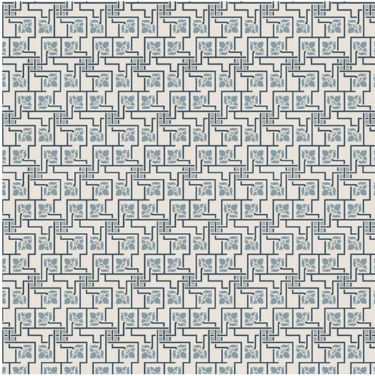 Nouveau Smithsonian - R651066D Flower Maze - Cream by Marcus Fabrics