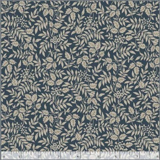 Nouveau Smithsonian - R651064D  Leaf Sprigs - Navy by Marcus Fabrics