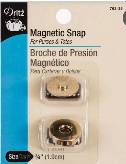 Dritz - Magnetic Snap for Purses & Totes - Goldtone - Pkg of 1 Snap Set 3/4"