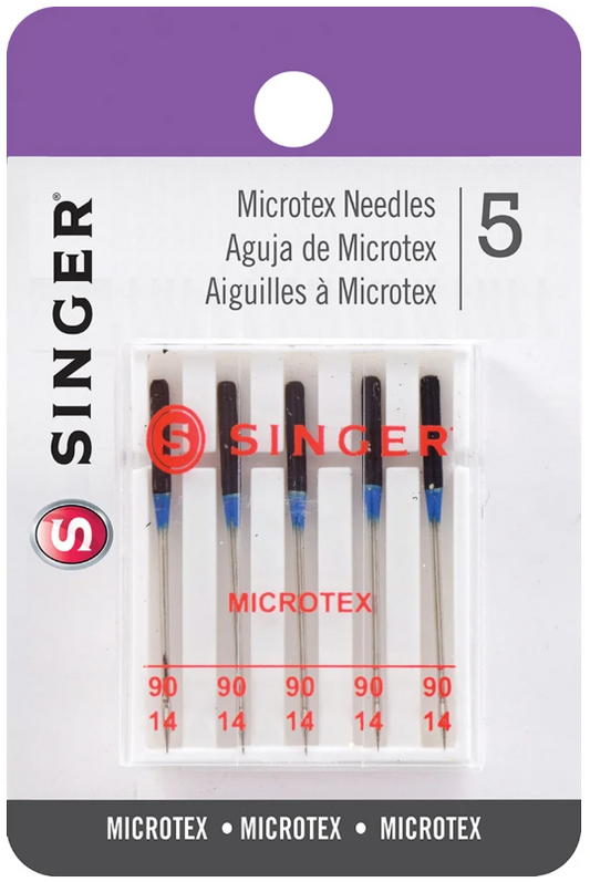 Singer - Microtex Needles 90/14 Pkg of 5