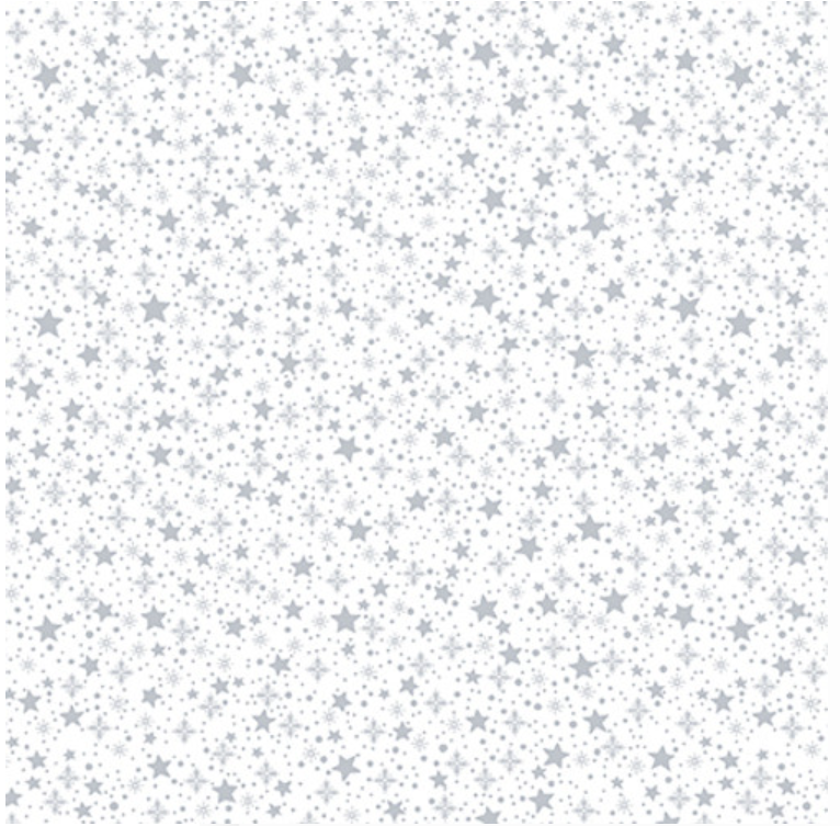 Quilter's Flour V White on White - Stars 1691-01W by Henry Glass