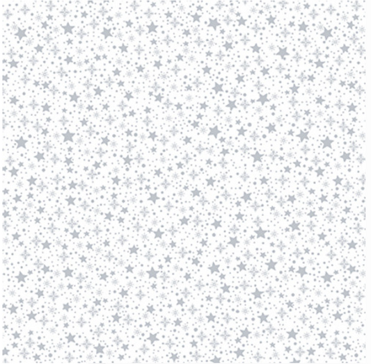 Quilter's Flour V White on White - Stars 1691-01W by Henry Glass