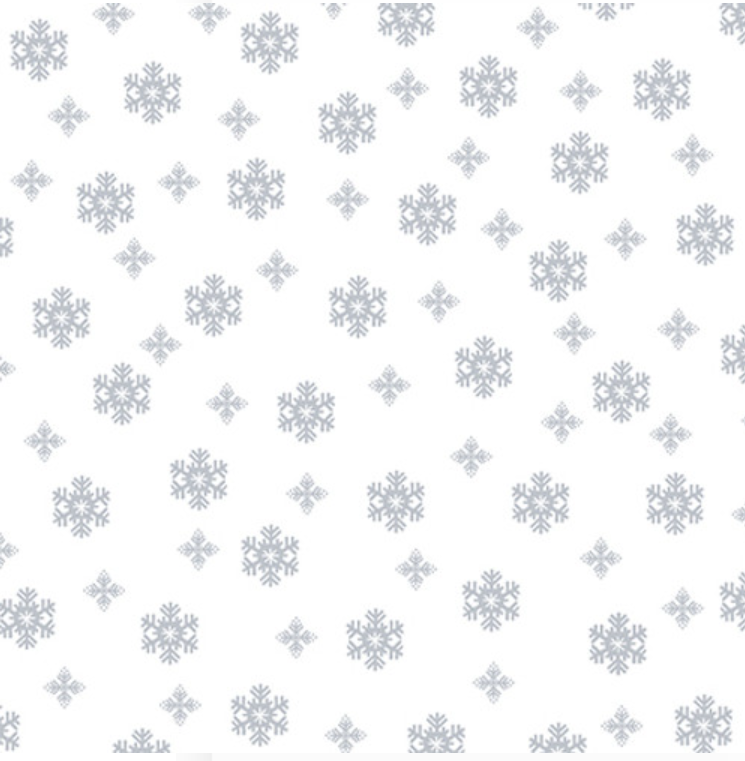 Quilter's Flour V White on White - Small Snowflake 1696-01W by Henry Glass