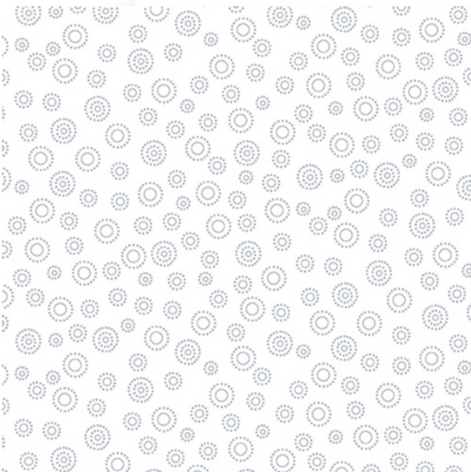 Quilter's Flour V White on White - Dots in Dots 1686-01W by Henry Glass