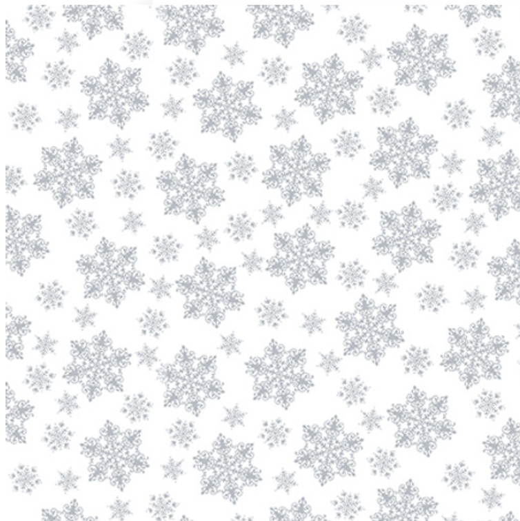 Quilter's Flour V White on White - Medium Snowflake 1684-01W by Henry Glass