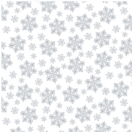 Quilter's Flour V White on White - Medium Snowflake 1684-01W by Henry Glass