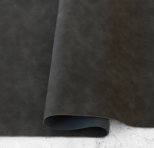 Sallie Tomato High Quality Faux Leather - Graphite Rugged Faux Leather