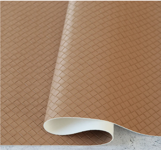Sallie Tomato High Quality Faux Leather - Desert Basket Weave