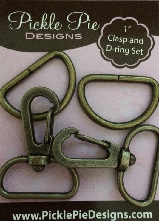 One Inch Clasp and D-ring Set by Pickle Pie Designs