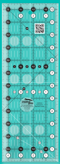 Creative Grids - 4 1/2" x 12 1/2" Turn-a-Round Ruler CGR412