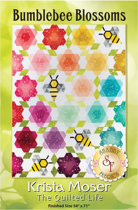 Bumblebee Blossoms by Krista Moser-The Quilted Life