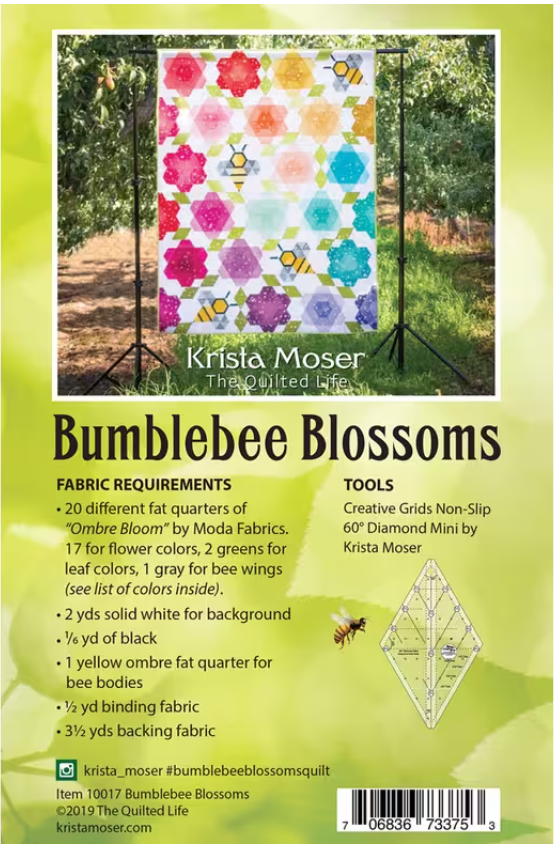 Bumblebee Blossoms by Krista Moser-The Quilted Life