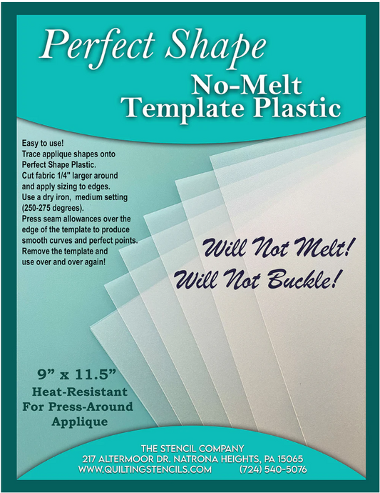 Perfect Shape No-Melt Template Plastic by the Stencil Company