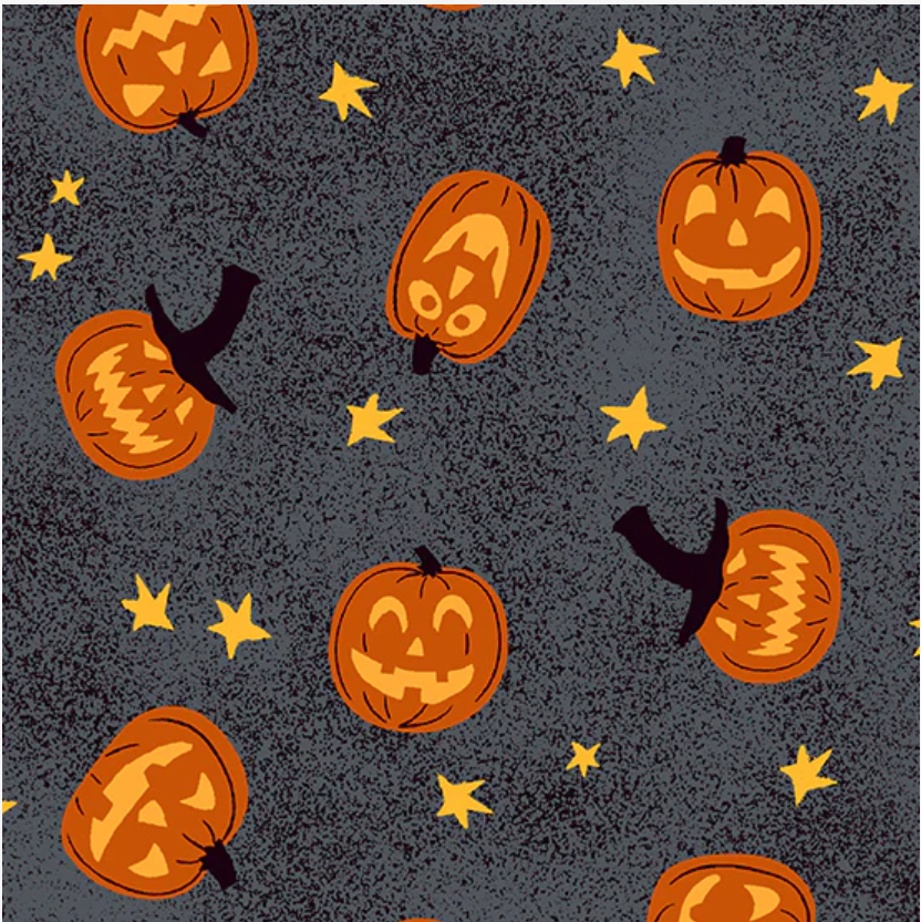 Midnight Haunt - Jack-O-Lantern - A 9782 K by Andover Fabrics