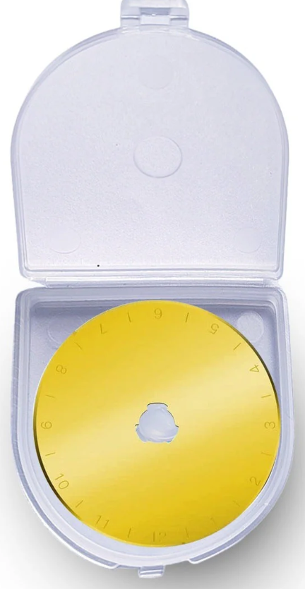 Roll the Gold! Titanium Coated Rotary Cutting Blades Pkg of 2 by Gingham Square