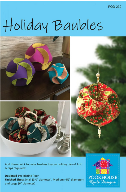 Holiday Baubles by Poorhouse Quilt Designs