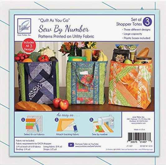 Quilt As You Go - Shopper Totes - Set of 3 by June Tailor