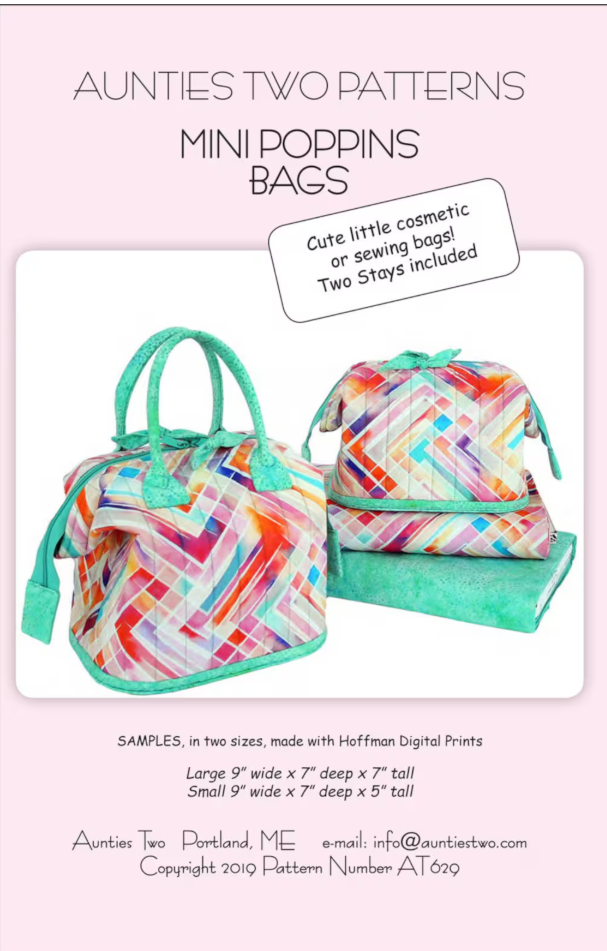 Aunties Two Patterns - Mini Poppins Bags