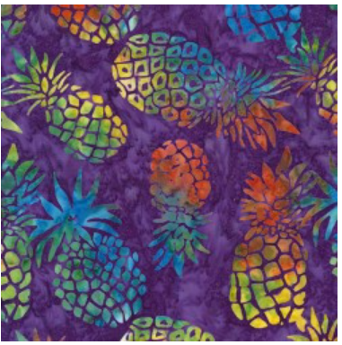 Tropical Batiks - Pineapple Tie Dye BT8505-PURP-D by Michael Miller