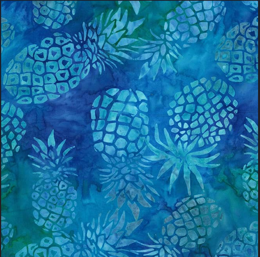 Tropical Batiks - Pineapple Turquoise BT8505-TURQ-D by Michael Miller