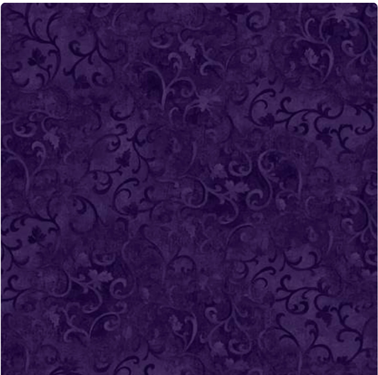 Essentials Embellishment - Purple Scroll 89025 69 by Wilmington Prints