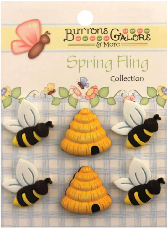 Buttons Galore - Spring Fling - Bees - Bzzz SF100