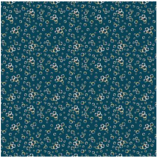 Under the Sea - Sea Bubbles Blue by Benartex