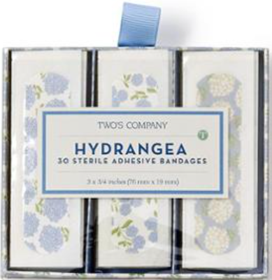 Hydrangea Sterile Adhesive Bandages - Pkg of 30 by Two's Company