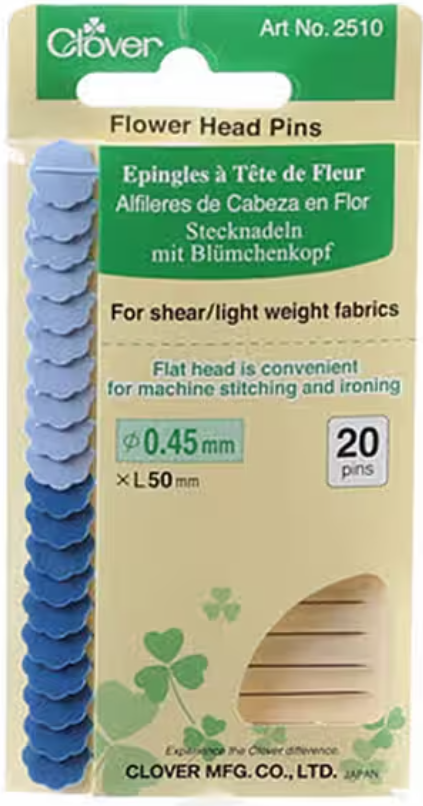 Clover - Flower Head Pins Pkg of 20