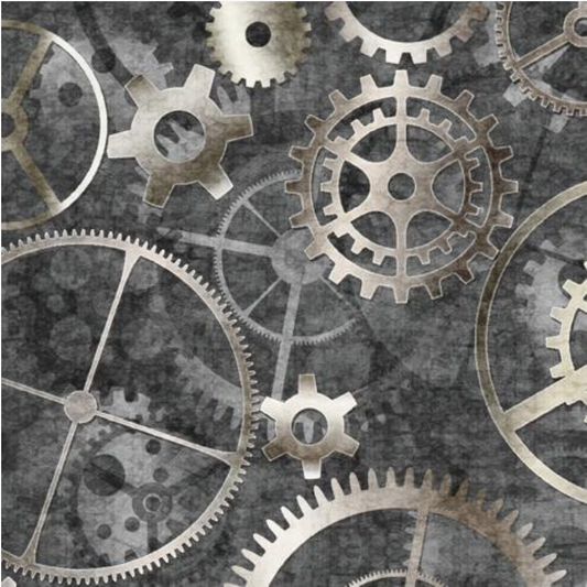 108" Got Your Back - Gears - 1899-29255-K by QT Fabrics