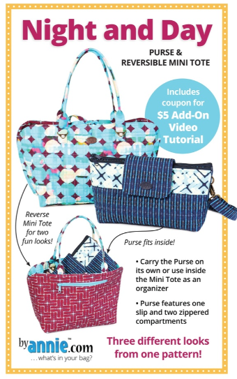 Night and Day Purse & Reversible Mini Tote Pattern by Annie