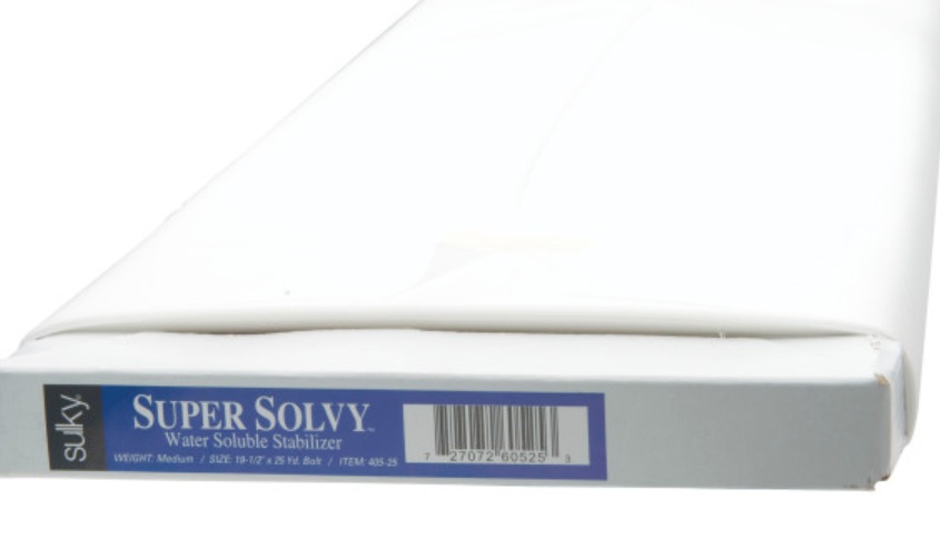 Sulky - Super Solvy Water Soluble Stabilizer Medium Weight 405-25 19 1/2" Wide  by the Qtr. Yard