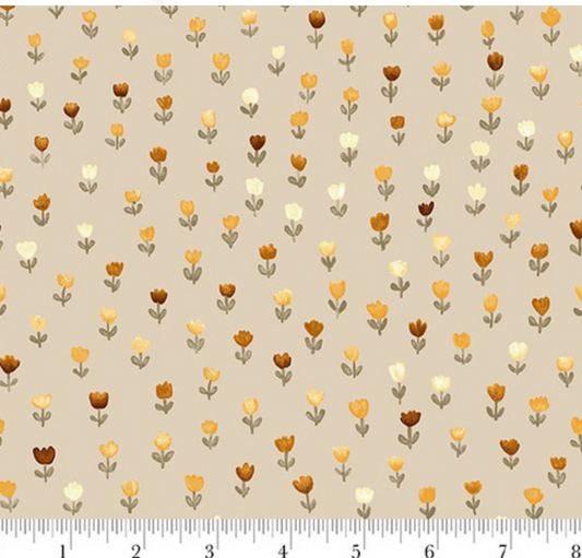 Hello Pumpkin - Fall/Flowers-Beige 1886-33 by Henry Glass &amp; Co