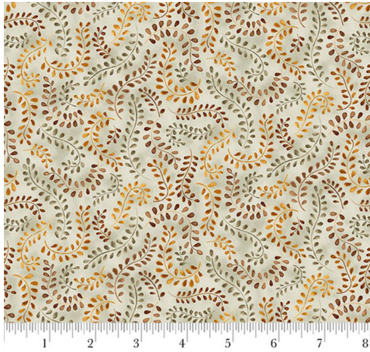 Hello Pumpkin - Swirly Vines 1890-66 by Henry Glass Co