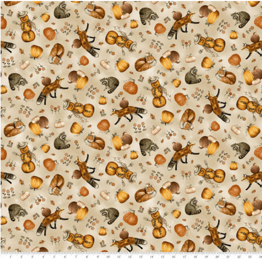 Hello Pumpkin - Fall Motif Toss 1888-33 by Henry Glass & Co