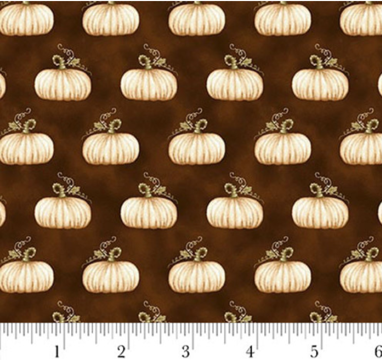 Hello Pumpkin - Small Pumpkins Brown 1891-33 by Henry Glass & Co