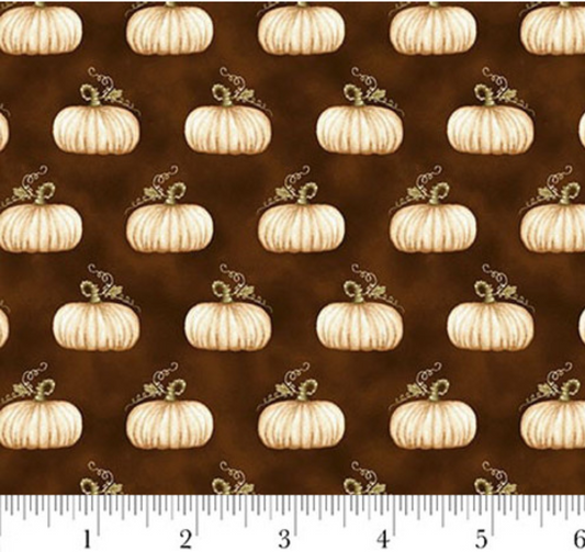 Hello Pumpkin - Small Pumpkins Brown 1891-33 by Henry Glass & Co