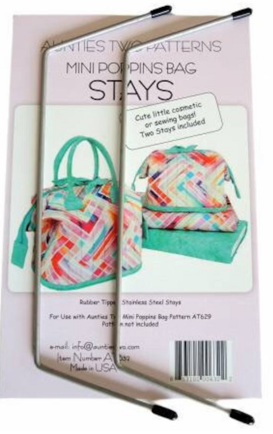 Aunties Two Patterns - Metal Bag Stays Size E