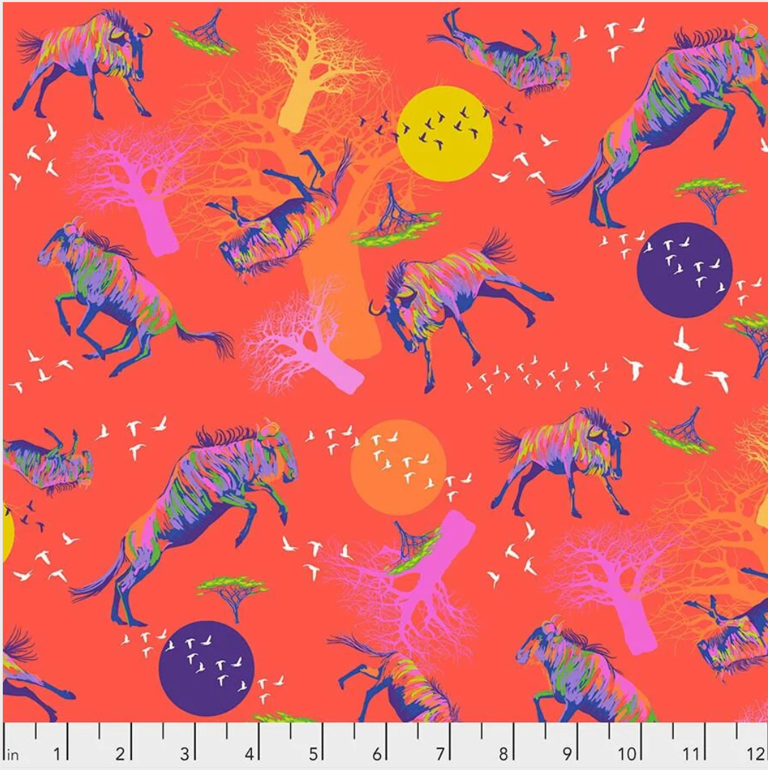 Migration - Wildebeests in FF Motion by Free Spirit Fabrics