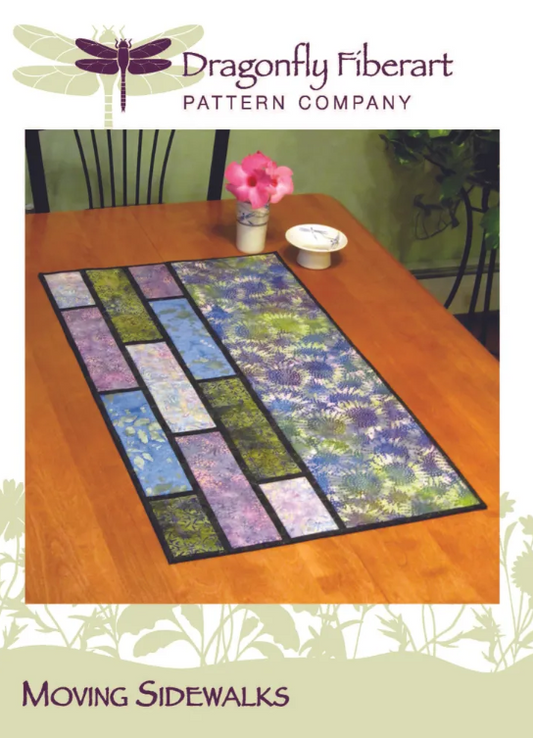 Moving Sidewalks Table Runner Pattern by Dragonfly Fiberart Pattern Company