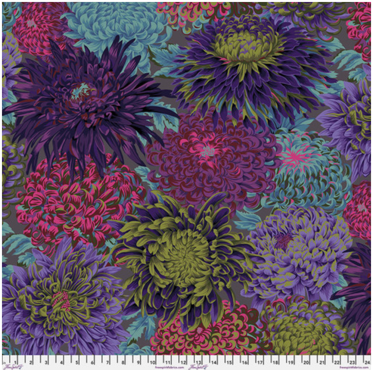 Kaffe Fassett Classics - Japanese Chrysanthemum Antique PWPJO41 by Free Spirit