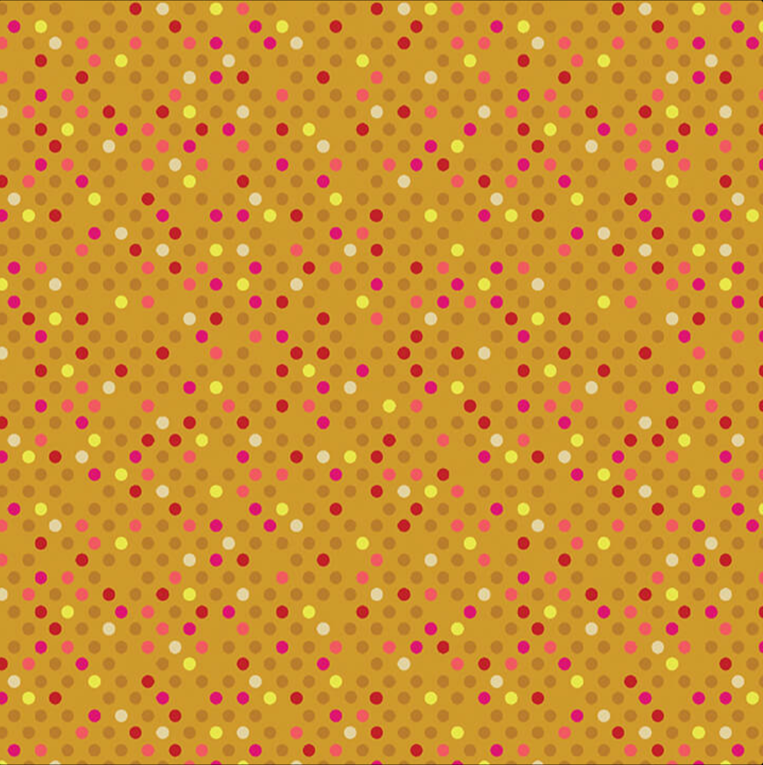 Dazzle Dots - Confetti Drop Gold/Multi 16206-33 by Benartex